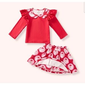 12-18 Mos. Pete And Lucy Jolly St. Nick Skort Set NWT